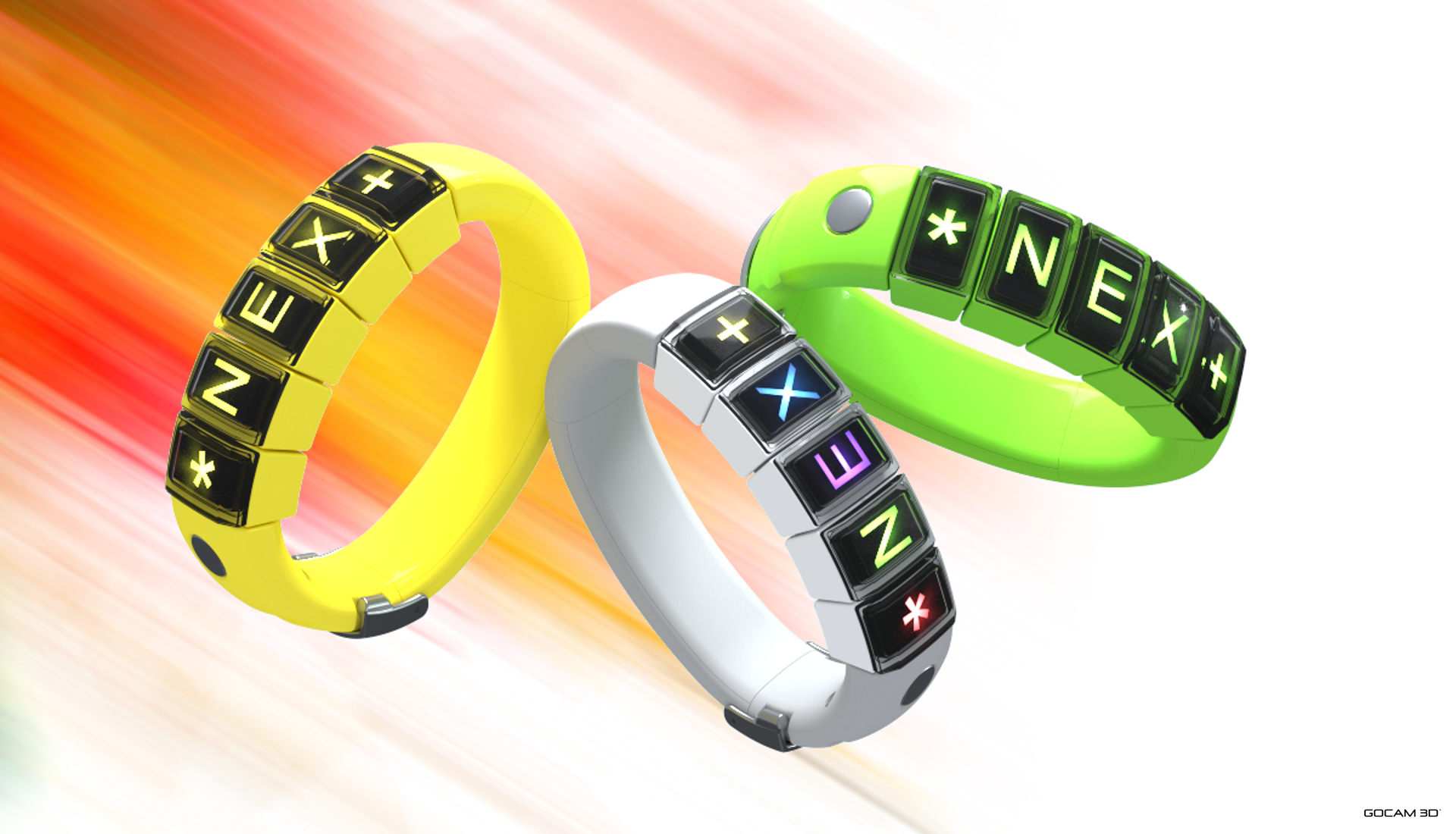 Rendu 3D réaliste d'accessoires technologiques pour la mise en marché de produit.