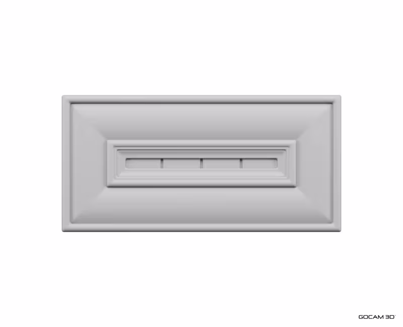 Rendu 3D d'une armoire ou image rendue en 3D sur fond blanc pour présenter une armoire imagée en 3D.